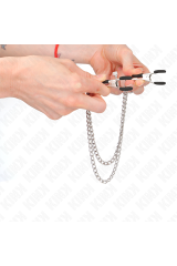 KINK - PINZE PER CAPEzzoli CON 2 CATENE SPESSE ARGENTO 20/23 CM