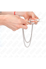 KINK - PINZE PER CAPEzzoli CON 2 CATENE SOTTILI ARGENTO 20/23 CM