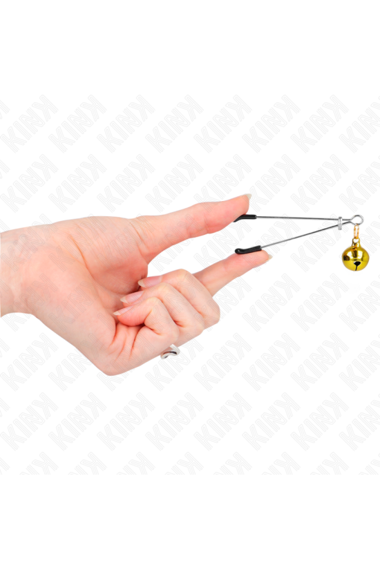 KINK - PINZE PER CAPEZZOLI A CAMPANA SOTTILE ORO 7 CM