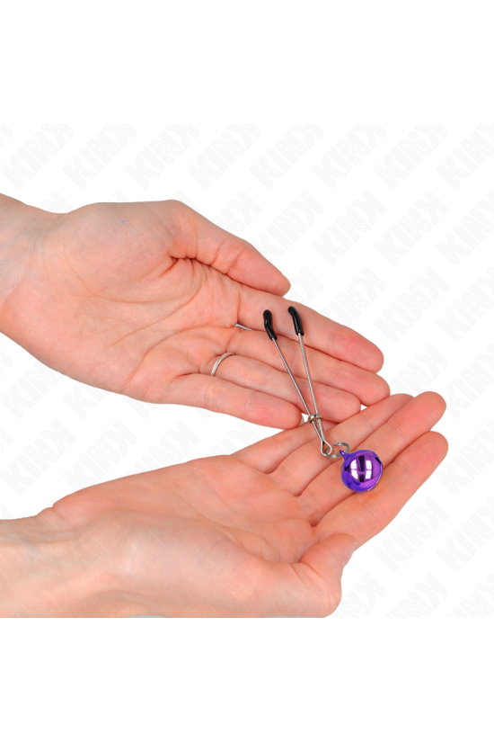 KINK - PINZE PER CAPEZZOLI A CAMPANA SOTTILE VIOLA 7 CM
