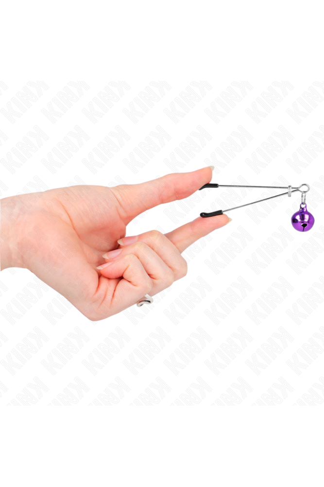 KINK - PINZE PER CAPEZZOLI A CAMPANA SOTTILE VIOLA 7 CM