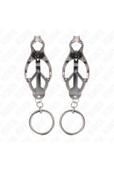 KINK - MORSETTI PER CAPEZZOLI CON O-RING TRIFOGLIO GIAPPONESE ARGENTO