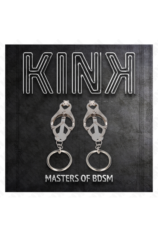 KINK - MORSETTI PER CAPEZZOLI CON O-RING TRIFOGLIO GIAPPONESE ARGENTO