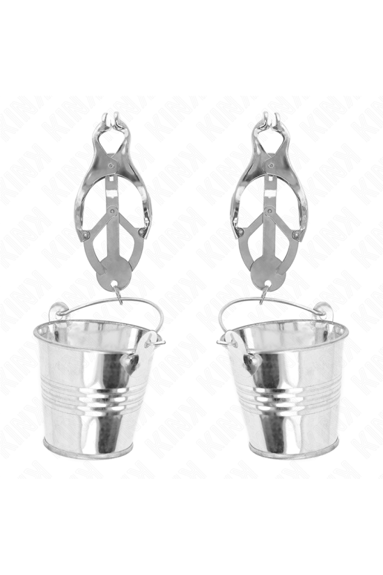 KINK - PINZE PER CAPEZZOLI TRIFOGLIO GIAPPONESE CON SECCHIELLI ARGENTO