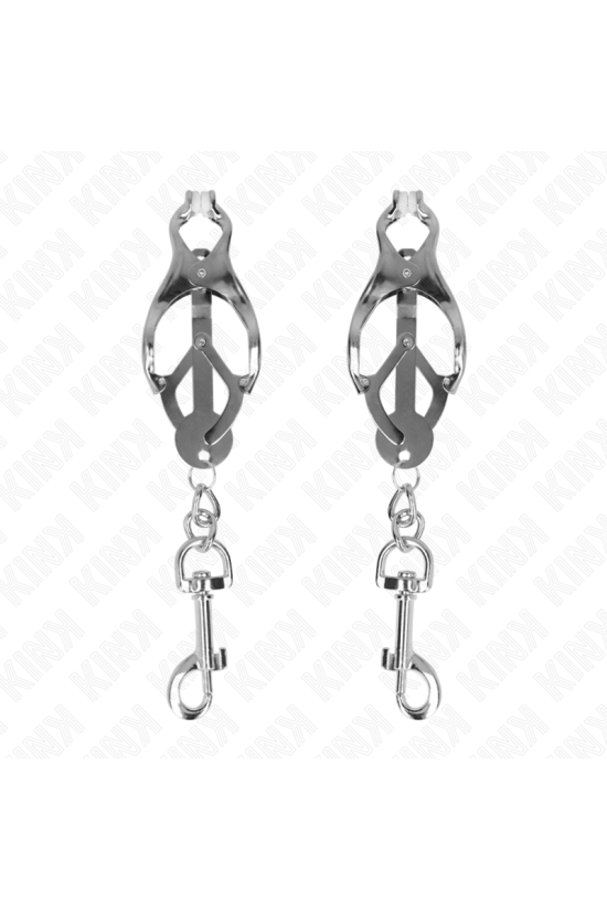 KINK - PINZE PER CAPEZZOLI TRIFOGLIO GIAPPONESE CON GANCI ARGENTO