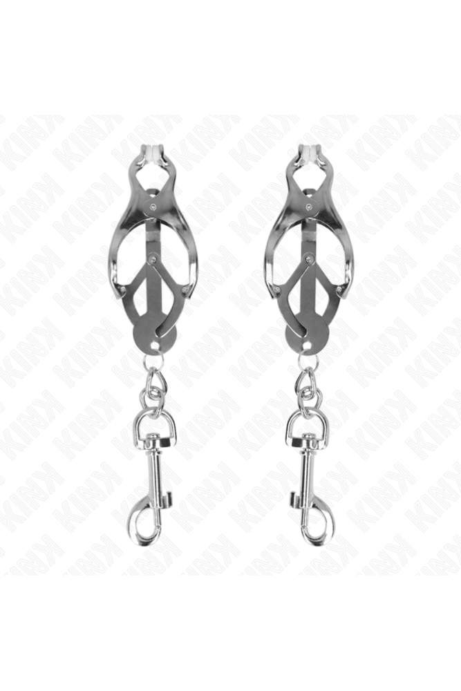 KINK - PINZE PER CAPEZZOLI TRIFOGLIO GIAPPONESE CON GANCI ARGENTO
