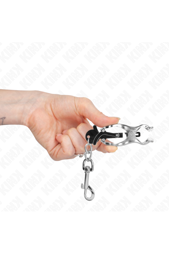 KINK - PINZE PER CAPEZZOLI TRIFOGLIO GIAPPONESE CON GANCI ARGENTO