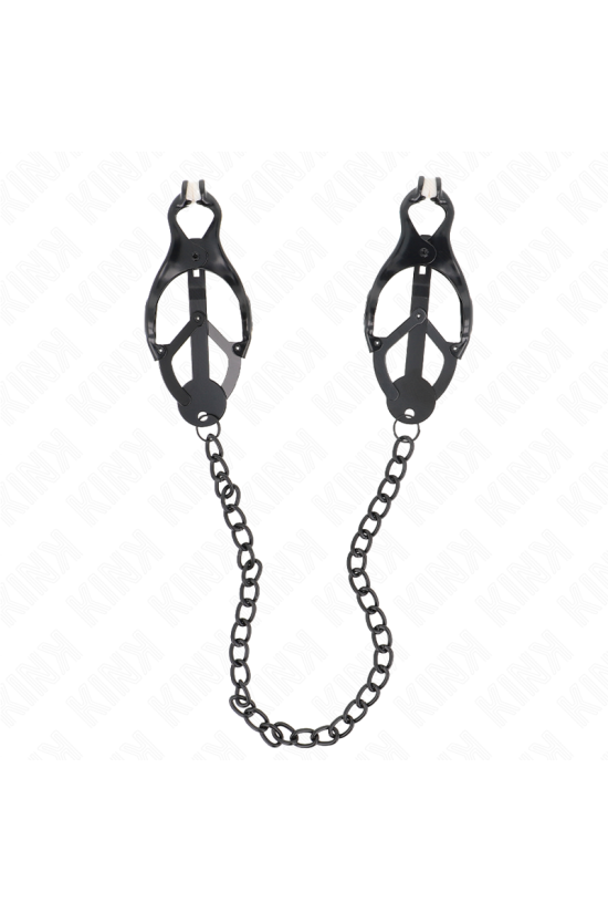 KINK - PINZE PER CAPEZZOLI TRIFOGLIO GIAPPONESE CON CATENA NERA 30 CM