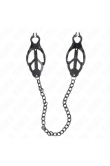 KINK - PINZE PER CAPEZZOLI TRIFOGLIO GIAPPONESE CON CATENA NERA 30 CM