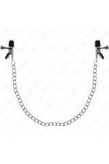 KINK - MORSETTI PER CAPEZZOLI A CATENA PIATTA ARGENTO 34 CM