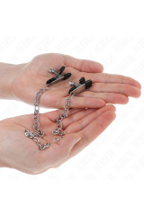 KINK - MORSETTI PER CAPEZZOLI A CATENA PIATTA ARGENTO 34 CM