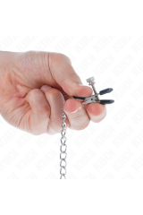 KINK - MORSETTI PER CAPEZZOLI A CATENA PIATTA ARGENTO 34 CM