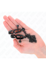 KINK - MORSETTI PER CAPEZZOLI A CATENA PIATTA NERA 30 CM