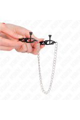 KINK - MORSETTI PER CAPEZZOLI A CATENA PIATTA ARGENTO 30 CM