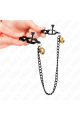 KINK - PINZE PER CAPEZZOLI A CATENA PIATTA E CAMPANA ARGENTO 30 CM