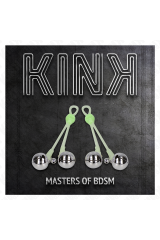 KINK - PINZE PER CAPEZZOLI TESCHIO LUMINOSO CON ANELLO CAMPANE REGOLABILI VERDE/ARGENTO