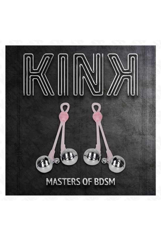 KINK - PINZE PER CAPEZZOLI TESCHIO LUMINOSO CON ANELLO CAMPANELLI REGOLABILI ROSA/ARGENTO