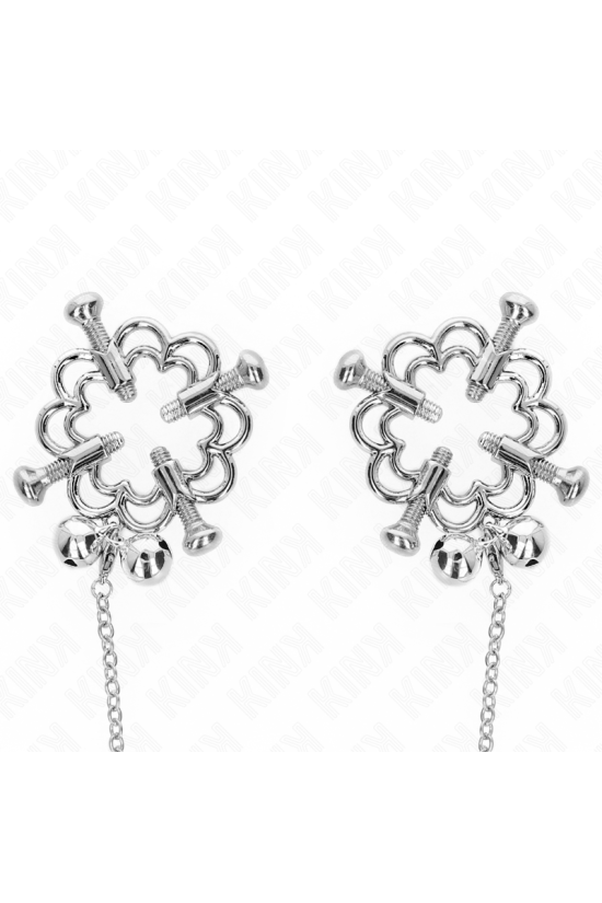 KINK - PINZE PER CAPEZZOLI A FIORE IN METALLO CON CATENA