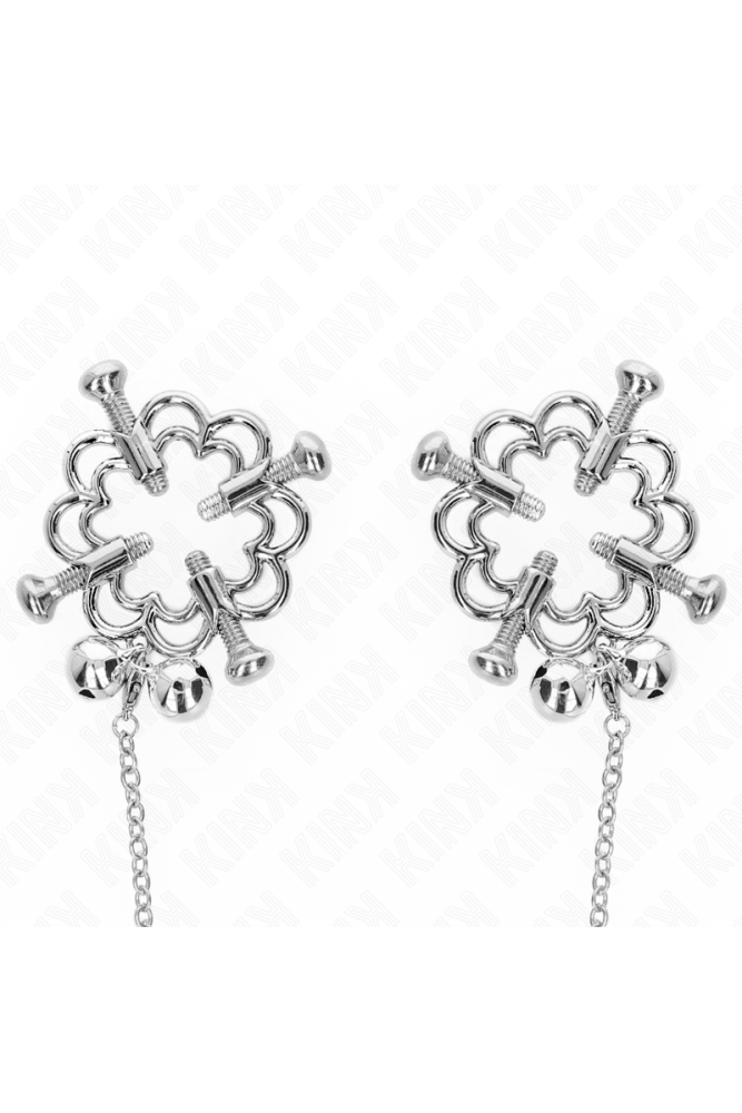 KINK - PINZE PER CAPEZZOLI A FIORE IN METALLO CON CATENA