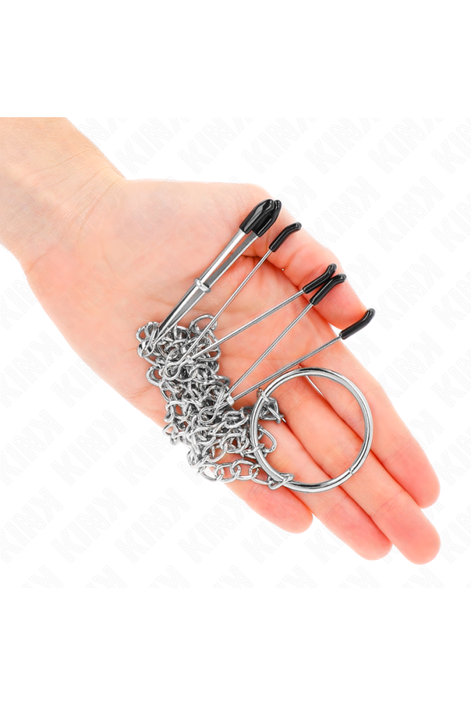 KINK - PINZE PER CAPEZZOLI TRIPLI E CLIT CON CATENA MODELLO 1