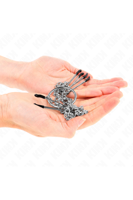 KINK - PINZE PER CAPEZZOLI TRIPLI E CLIT CON CATENA MODELLO 1