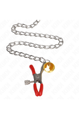 KINK - MORSETTI PER CAPEZZOLI TRIPLI E CLIT ROSSO CON CATENA 30 CM