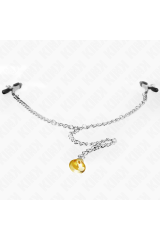 KINK - PINZE PER CAPEZZOLI A CATENA CON PENDENTE IN CORNO 30 CM