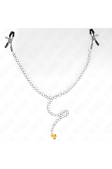 KINK - PINZE PER CAPEZZOLI A CATENA CON PENDENTE IN CORNO 30 CM