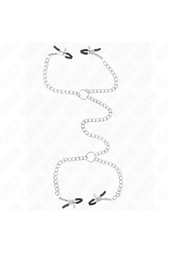 KINK - MORSETTI PER CAPEZZOLI A 4 CATENE 32 CM CON CATENE 14 CM