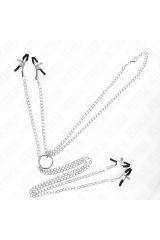 KINK - 4 MORSETTI PER CAPEZZOLI E CLIT REGOLABILI ARGENTO