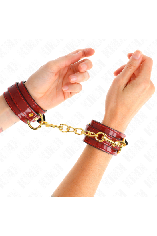 KINK - POLSINI JOANNA ANGEL ROSSO REGOLABILE CON CATENA ORO 16.5-26 CM X 4 CM