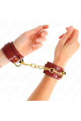 KINK - POLSINI JOANNA ANGEL ROSSO REGOLABILE CON CATENA ORO 16.5-26 CM X 4 CM