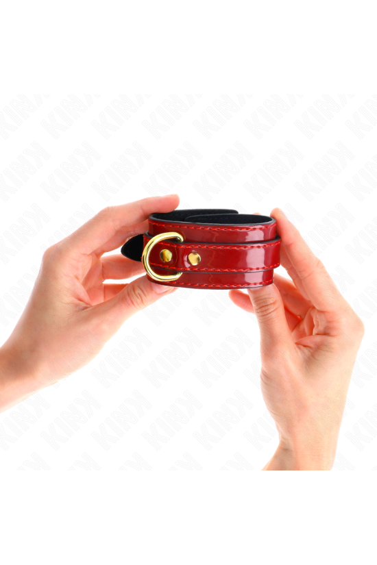 KINK - POLSINI JOANNA ANGEL ROSSO REGOLABILE CON CATENA ORO 16.5-26 CM X 4 CM