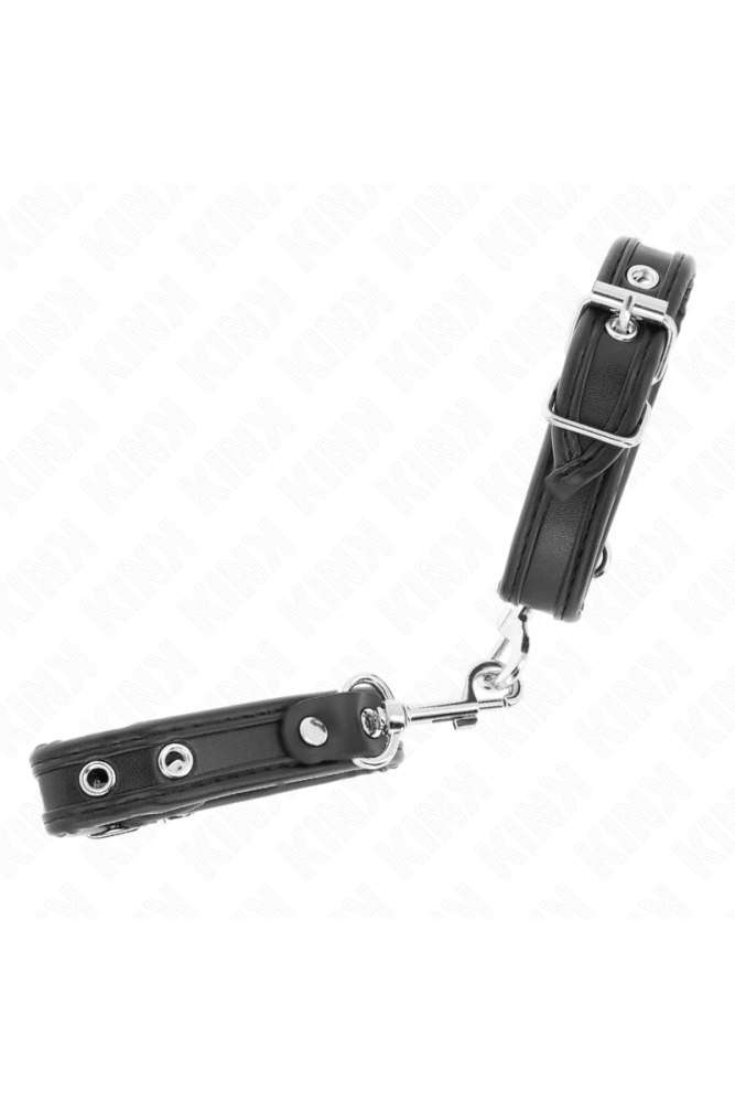 KINK - MINI BRACCIALETTI NERI CON BORCHIE REGOLABILI 16-22 CM X 2 CM