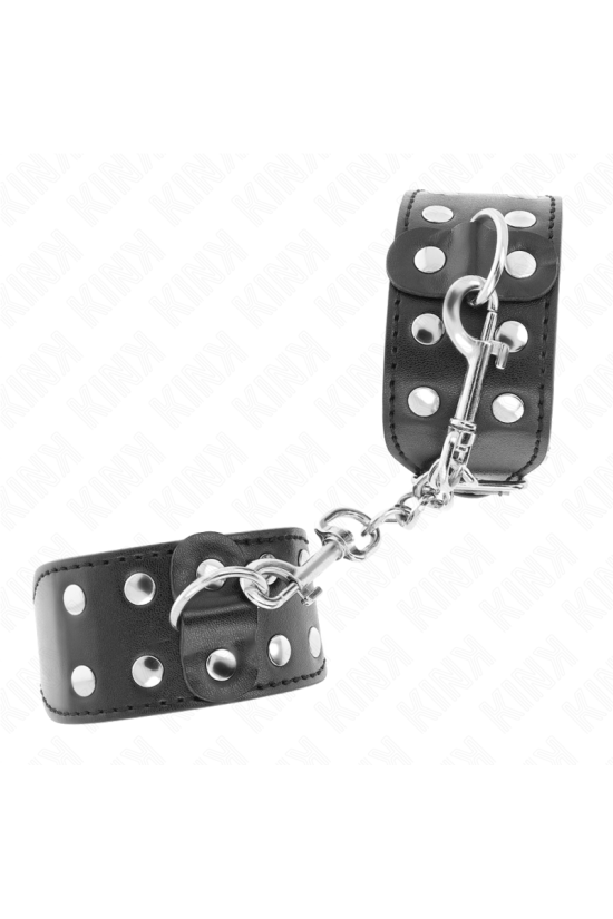 KINK - CINTURINI CON DOPPIA LINEA DI BORCHIE REGOLABILI NERO