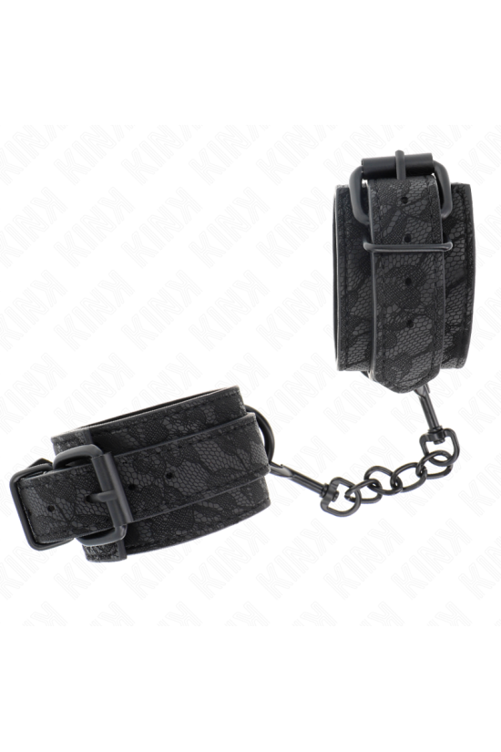 KINK - POLSI RICOPERTI DI PIZZO SCURO REGOLABILI NERO 19-26 CM