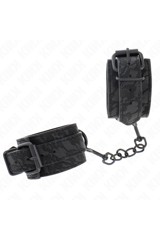 KINK - POLSI RICOPERTI DI PIZZO SCURO REGOLABILI NERO 19-26 CM