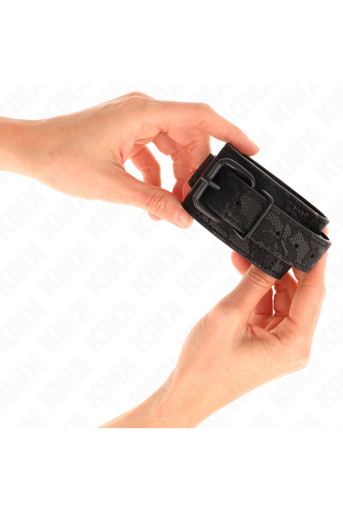 KINK - POLSI RICOPERTI DI PIZZO SCURO REGOLABILI NERO 19-26 CM