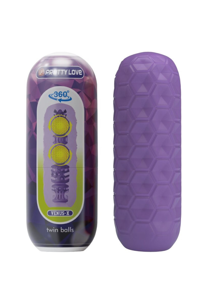 PRETTY LOVE - MASTURBATORE MASCHILE TWIN BALLS VIOLA