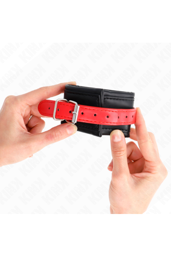 KINK - RESISTENZA DA POLSO NERA CON CINTURA ROSSA REGOLABILE 17-28 CM X 6 CM