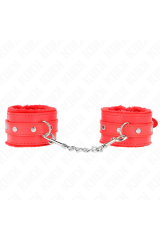 KINK - POGGIPOLSI PREMIUM IMBOTTITI IN PELLICCIA ROSSI CON CINTURA ROSSA REGOLABILE 17-29 CM X 6 CM
