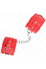 KINK - POGGIPOLSI PREMIUM IMBOTTITI IN PELLICCIA ROSSI CON CINTURA ROSSA REGOLABILE 17-29 CM X 6 CM