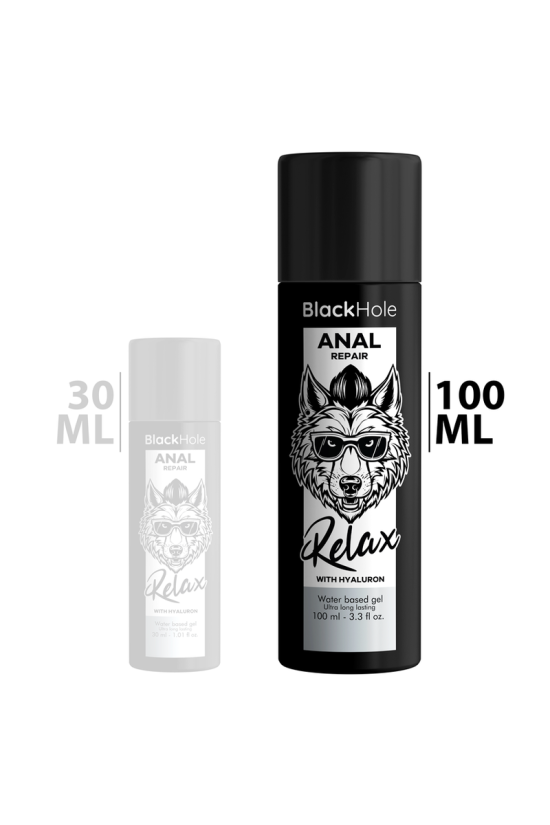 BLACK HOLE - RIPARATORE ANALE A BASE D'ACQUA RELAX CON IALURONICO 100 ML