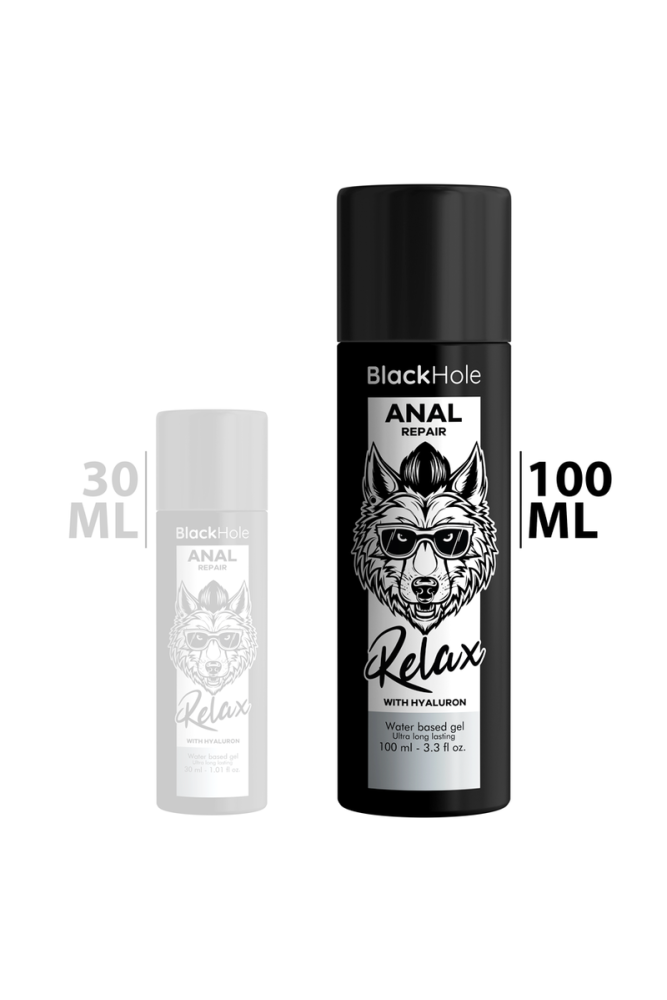 BLACK HOLE - RIPARATORE ANALE A BASE D'ACQUA RELAX CON IALURONICO 100 ML