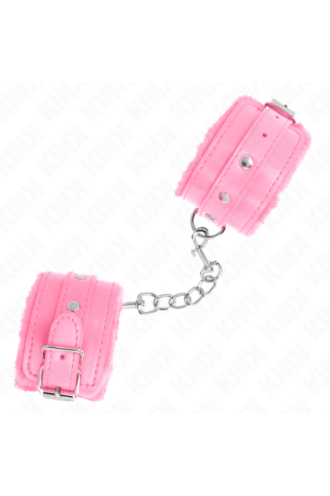 KINK - POGGIPOLSI PREMIUM RIVESTITI IN PELLICCIA ROSA CON CINTURA ROSA REGOLABILE 17-29 CM X 6 CM