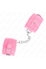 KINK - POGGIPOLSI PREMIUM RIVESTITI IN PELLICCIA ROSA CON CINTURA ROSA REGOLABILE 17-29 CM X 6 CM