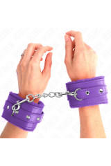 KINK - POGGIPOLSI PREMIUM IMBOTTITI IN PELLICCIA VIOLA CON CINTURA VIOLA REGOLABILE 17-29 CM X 6 CM