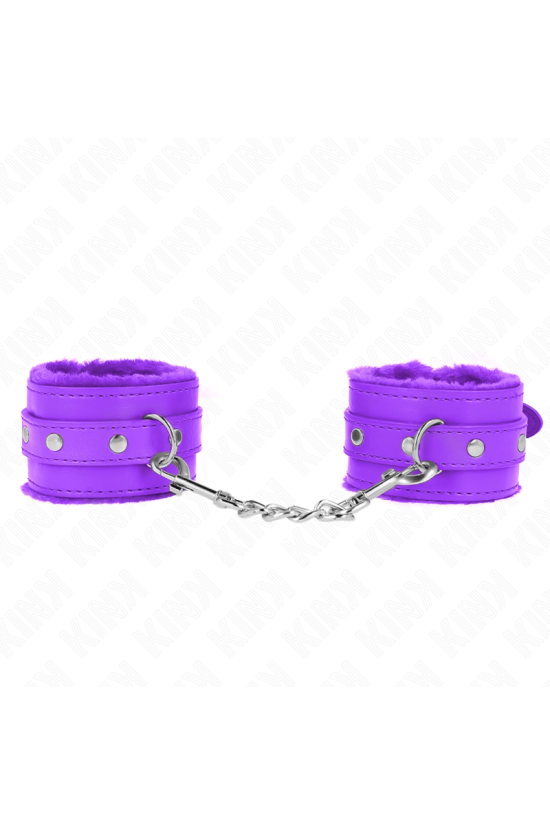 KINK - POGGIPOLSI PREMIUM IMBOTTITI IN PELLICCIA VIOLA CON CINTURA VIOLA REGOLABILE 17-29 CM X 6 CM