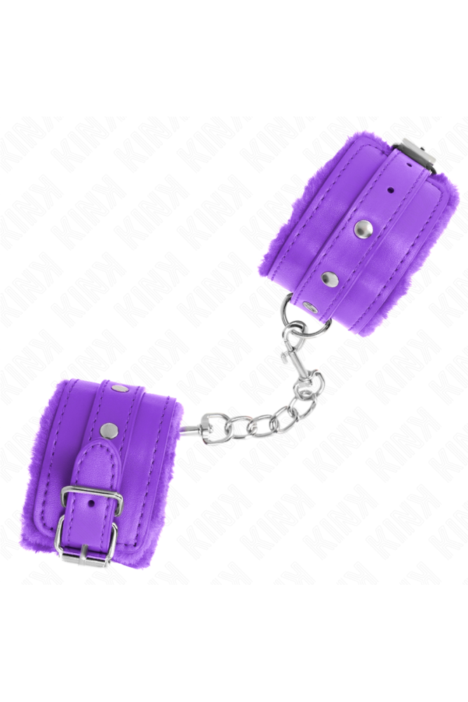 KINK - POGGIPOLSI PREMIUM IMBOTTITI IN PELLICCIA VIOLA CON CINTURA VIOLA REGOLABILE 17-29 CM X 6 CM