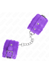 KINK - POGGIPOLSI PREMIUM IMBOTTITI IN PELLICCIA VIOLA CON CINTURA VIOLA REGOLABILE 17-29 CM X 6 CM